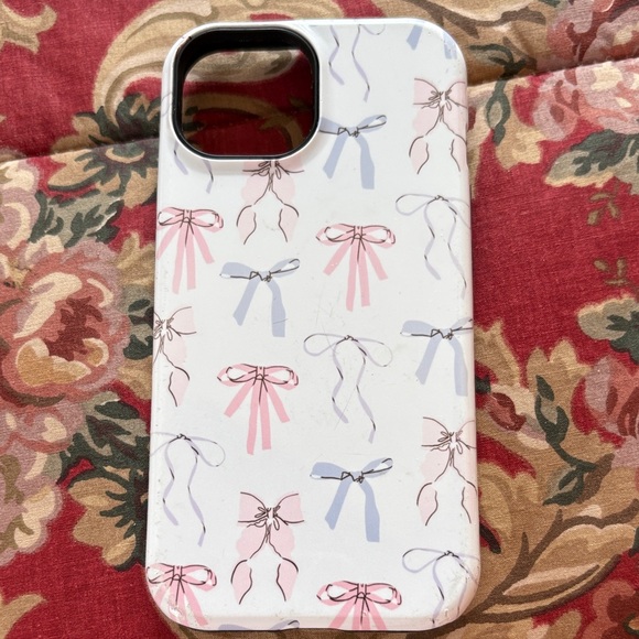 Other - Decorative Bow Pattern Phone Case - Pink and Blue